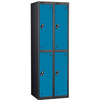 Probe 2 Door Locker Black Body, Blue Door, Cam Lock, ACTIVECOAT, Nest Of 2, W380 x D380 x H1780mm 7 Year Warranty