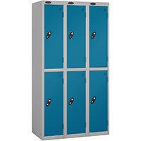 Probe 2 Door Locker Cam Lock ACTIVECOAT W380xD380xH1780mm Nest Of 3 Silver Body Blue Door 7 Year Warranty