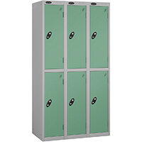Probe 2 Door Locker Cam Lock ACTIVECOAT W380xD380xH1780mm Nest Of 3 Silver Body Jade Door 7 Year Warranty