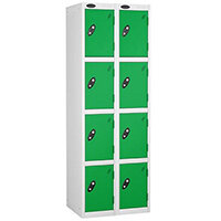 Probe 4 Door Locker Cam Lock ACTIVECOAT W380xD380xH1780mm Nest Of 2 White Body Green Door 7 Year Warranty
