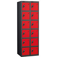 Probe 6 Door Locker Cam Lock ACTIVECOAT W380xD380xH1780mm Nest Of 2 Black Body Red Door 7 Year Warranty