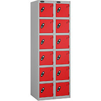 Probe 6 Door Locker Cam Lock ACTIVECOAT W380xD380xH1780mm Nest Of 2 Silver Body Red Door 7 Year Warranty