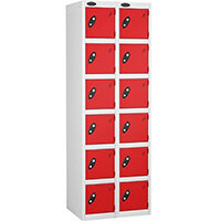 Probe 6 Door Locker Cam Lock ACTIVECOAT W380xD380xH1780mm Nest Of 2 White Body Red Door 7 Year Warranty