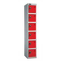 Probe 6 Door Locker Cam Lock ACTIVECOAT W380xD380xH1780mm Silver Body Red Door 7 Year Warranty