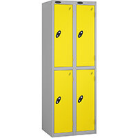 Probe 2 Door Locker Cam Lock ACTIVECOAT W380xD460xH1780mm Nest Of 2 Silver Body Lemon Door 7 Year Warranty