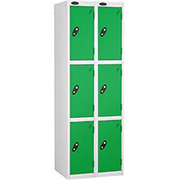 Probe 3 Door Locker Cam Lock ACTIVECOAT W460xD460xH1780mm Nest Of 2 White Body Green Door 7 Year Warranty