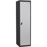 Probe Police Locker Double Coat Hook Cam Lock ACTIVECOAT W460xD550xH1780mm Metallic Black Body Silver Door 7 Year Warranty