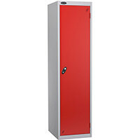 Probe Police Locker Double Coat Hook Cam Lock ACTIVECOAT W460xD550xH1780mm Silver Body Red Door 7 Year Warranty