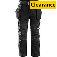 Snickers 7505 FlexiWork Junior Trousers - Black, Size 104, Durable and Comfortable