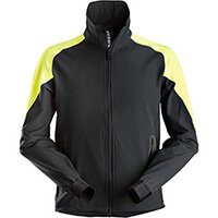 Snickers 8028 FlexiWork, Neon Jacket Black - Neon Yellow Size: M