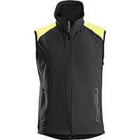Snickers 8029 FlexiWork, Neon Vest Black - Neon Yellow Size: XL