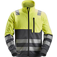 Snickers 8035 AllroundWork, High-Vis Full Zip Jacket Class 2 High Visibility Yellow - Steel Grey Size: XS Snickers 8035 AllroundWork, High-Vis Full Zip Jacket Class 2 High Visibility Yellow - Steel Grey Size: XS