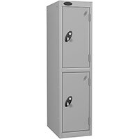 Probe 2 Door Low Locker Hasp & Staple Lock ACTIVECOAT W305xD460xH1210mm Silver Body Silver Door 7 Year Warranty