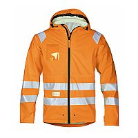 Snickers 8233 High-Vis PU Rain Jacket Orange Class 3 Size XL