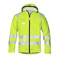 Snickers 8233 High-Vis PU Rain Jacket Yellow Class 3 Size XL