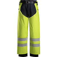 Snickers 8269 ProtecWork Rain Chaps PU High-Vis Class 2 High Visibility Yellow - Size: L Long