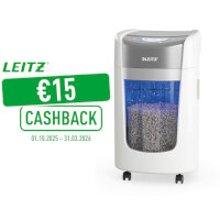 Leitz IQ OptiMax Small Office Paper Shredder 22L White 83591000