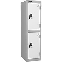 Probe 2 Door Low Locker Hasp & Staple Lock ACTIVECOAT W305xD305xH1210mm Silver Body White Door Probe 2 Door Low Locker Hasp & Staple Lock ACTIVECOAT W305xD305xH1210mm Silver Body White Door