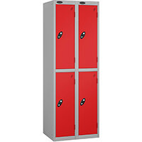 Probe 2 Door Locker Cam Lock ACTIVECOAT W305xD460xH1780mm Nest of 2 Silver Body Red Door 7 Year Warranty