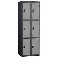 Probe 3 Door Locker Cam Lock ACTIVECOAT W305xD460xH1780mm Nest of 2 Black Body Silver Door 7 Year Warranty
