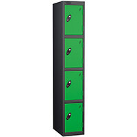 Probe 4 Door Extra Deep Locker ACTIVECOAT W305xD460xH1780mm Black Body Green Doors Probe 4 Door Extra Deep Locker ACTIVECOAT W305xD460xH1780mm Black Body Green Doors