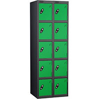 Probe 5 Door Locker Cam Lock ACTIVECOAT W305xD305xH1780mm Nest of 2 Black Body Green Door