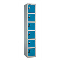 Probe 6 Door Locker ACTIVECOAT W305xD305xH1780mm Silver Body Blue Doors Probe 6 Door Locker ACTIVECOAT W305xD305xH1780mm Silver Body Blue Doors