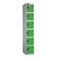 Probe 6 Door Locker ACTIVECOAT W305xD305xH1780mm Silver Body Green Doors Probe 6 Door Locker ACTIVECOAT W305xD305xH1780mm Silver Body Green Doors