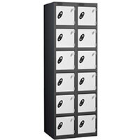 Probe 6 Door Locker Cam Lock ACTIVECOAT W305xD305xH1780mm Nest of 2 Black Body White Door 7 Year Warranty