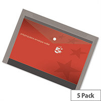 A4 Office Envelope Stud Wallet Plastic Transparent Smoke Pack 5 5 Star