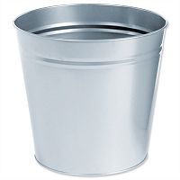 5 Star Office Waste Desk Bin Round Steel Scratch Resistant D300xH280mm 15 Litres Silver Metallic 5 Star Office Waste Desk Bin Round Steel Scratch Resistant D300xH280mm 15 Litres Silver Metallic