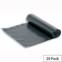 5 Star Bin Liners 80 Gauge On The Roll 95L Black (Pack 20) 5 Star Bin Liners 80 Gauge On The Roll 95L Black (Pack 20)