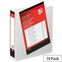2 Ring Presentation Binder White PVC A4 Pack 10 5 Star