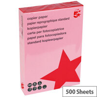 5 Star Medium Salmon A4 Paper Multifunctional Ream-Wrapped 80gsm 500 Sheets 