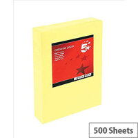 5 Star A4 Medium Yellow Paper Multifunctional Ream-Wrapped 80gsm 500 Sheets 