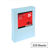 5 Star Light Blue A4 Card Paper Multifunctional 160gsm 250 Sheets