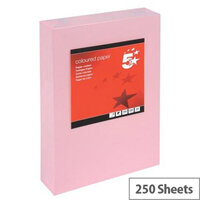 5 Star Light Pink A4 Card Paper Multifunctional 160gsm Pack of 250 Sheets 5 Star Light Pink A4 Card Paper Multifunctional 160gsm Pack of 250 Sheets