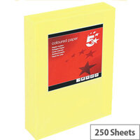5 Star Light Yellow A4 Card Paper Multifunctional 160gsm Pack of 250 Sheets 5 Star Light Yellow A4 Card Paper Multifunctional 160gsm Pack of 250 Sheets