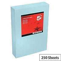5 Star Office Medium Blue A4 Paper Multifunctional Coloured Card 160gsm 250 sheets 5 Star Office Medium Blue A4 Paper Multifunctional Coloured Card 160gsm 250 sheets