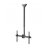 Manhattan TV & Monitor Mount, Ceiling, 1 screen, Screen Sizes: 37-75 Inches, Height: 106-156 cm, Black, VESA 200x200 to 600x400mm, Max 50kg, LFD, Lifetime Warranty Manhattan TV & Monitor Mount, Ceiling, 1 screen, Screen Sizes: 37-75 Inches, Height: 106-156 cm, Black, VESA 200x200 to 600x400mm, Max 50kg, LFD, Lifetime Warranty