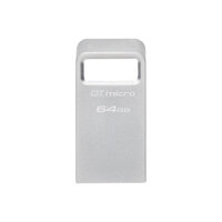 Kingston Technology DataTraveler Micro USB flash drive 64 GB USB Type-A 3.2 Gen 1 (3.1 Gen 1) Silver