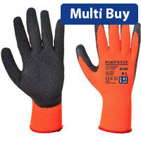 Portwest A140 Thermal Grip Glove Orange & Black Medium