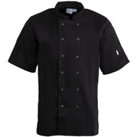 Whites Vegas Unisex Chefs Jacket Short Sleeve Black 3XL