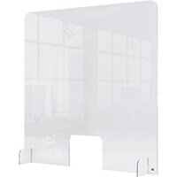 Nobo Clear Acrylic Protective Counter Partition Screen With Transaction Window 700x850mm Nobo Clear Acrylic Protective Counter Partition Screen With Transaction Window 700x850mm