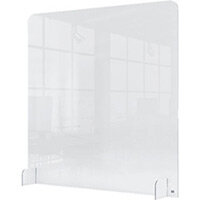 Nobo Clear Acrylic Protective Counter Partition Screen 700x850mm Nobo Clear Acrylic Protective Counter Partition Screen 700x850mm
