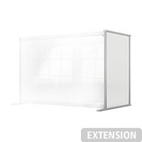 Nobo Premium Plus Clear Acrylic Protective Desk Divider Screen Modular System Extension 1400x1000mm Nobo Premium Plus Clear Acrylic Protective Desk Divider Screen Modular System Extension 1400x1000mm