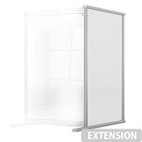 Nobo Premium Plus Clear Acrylic Protective Desk Divider Screen Modular System Extension 600x1000mm Nobo Premium Plus Clear Acrylic Protective Desk Divider Screen Modular System Extension 600x1000mm