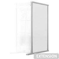 Nobo Premium Plus Clear Acrylic Protective Desk Divider Screen Modular System Extension 400x1000mm Nobo Premium Plus Clear Acrylic Protective Desk Divider Screen Modular System Extension 400x1000mm