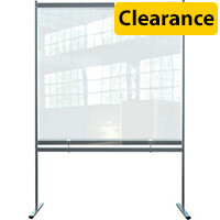 Nobo Premium Plus Clear PVC Free Standing Protective Screen Divider 1480x2060mm