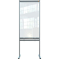 Nobo Premium Plus Clear PVC Free Standing Protective Screen Divider 780x2060mm Nobo Premium Plus Clear PVC Free Standing Protective Screen Divider 780x2060mm